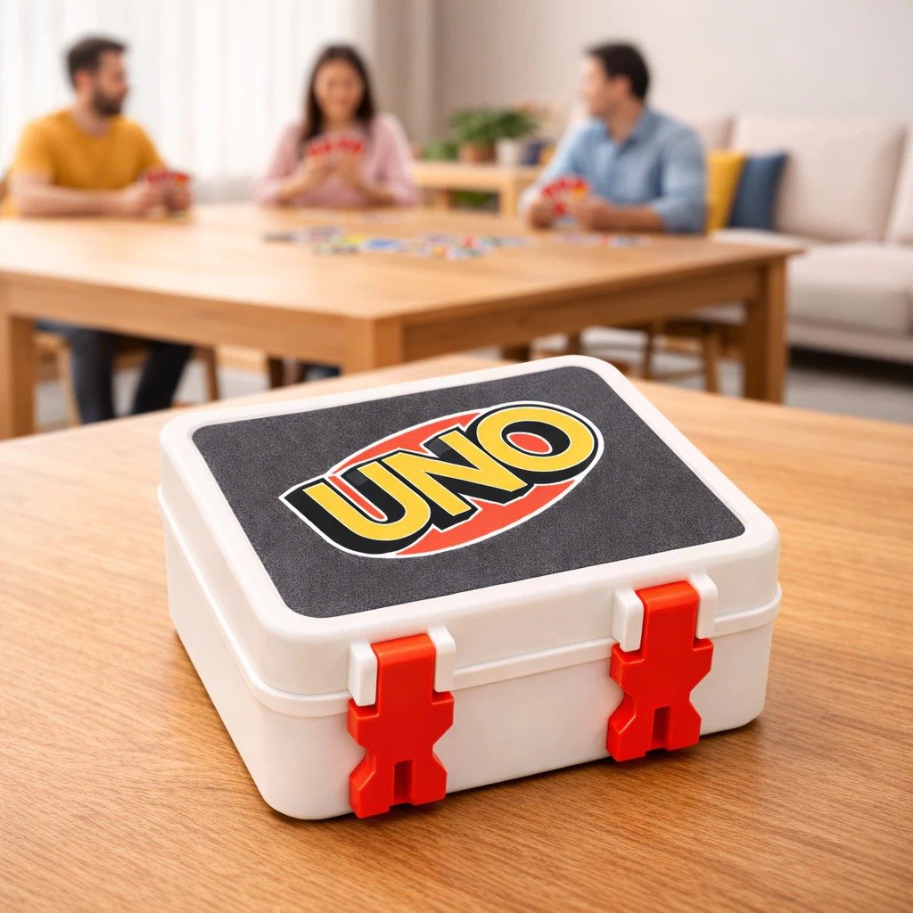 Caixa para Uno Baralho Case Jogo Uno Box Proteção Organizador Impresso em 3D