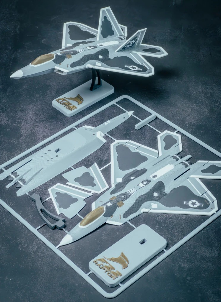 Aeromodelo F-22 Raptor - Miniatura Caça, Jato, Avião Impresso em 3D