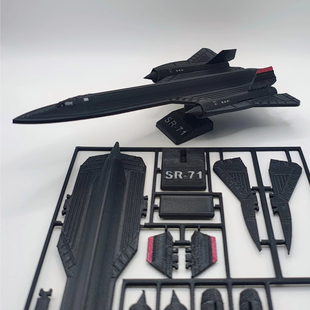 Kit de Montar Avião  - Aeromodelo Miniatura Colecionável SR-71 - SR71 Blackbird